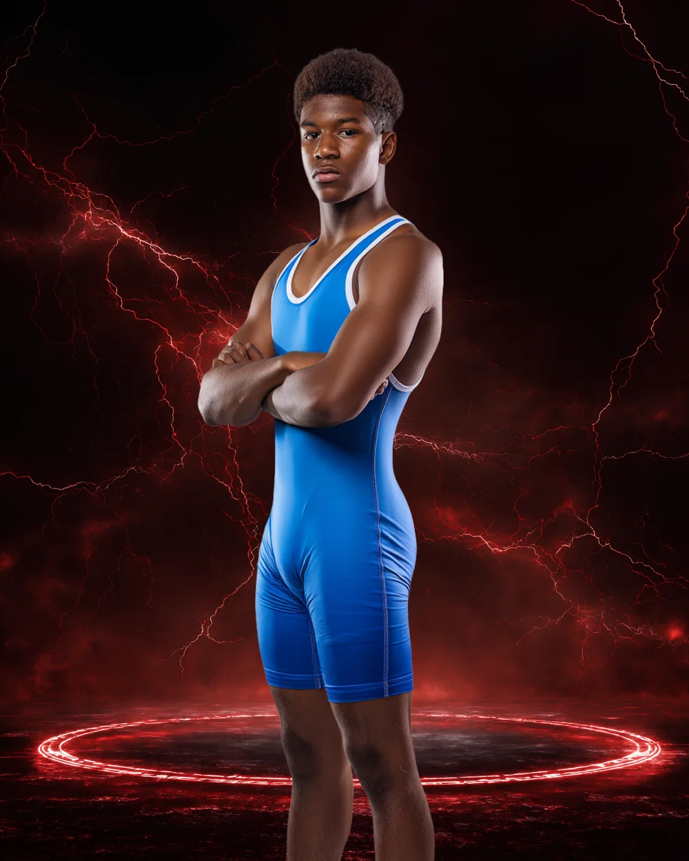 Electric Wrestling Arena (Set of 2) - Digital Background - Image 2