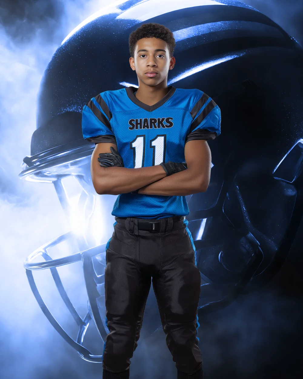 Golden Football Helmet- Digital Background