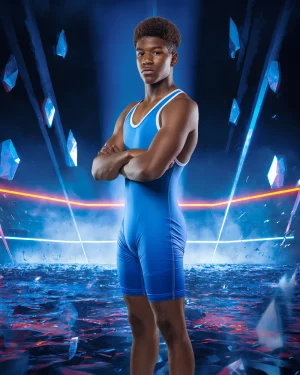 Wrestling Game Style - Digital Background