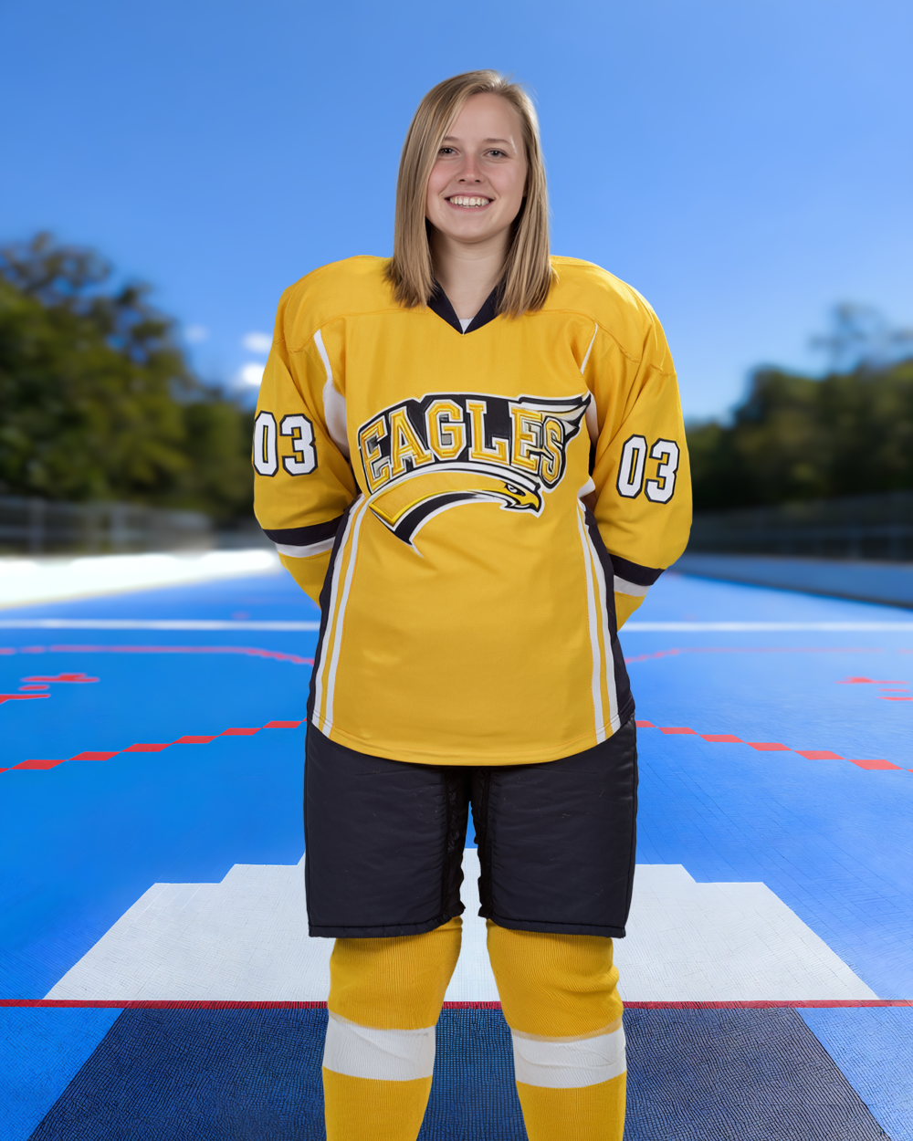 Street Hockey Blue Rink - Digital Background