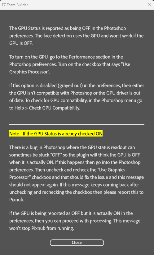 The GPU Status 